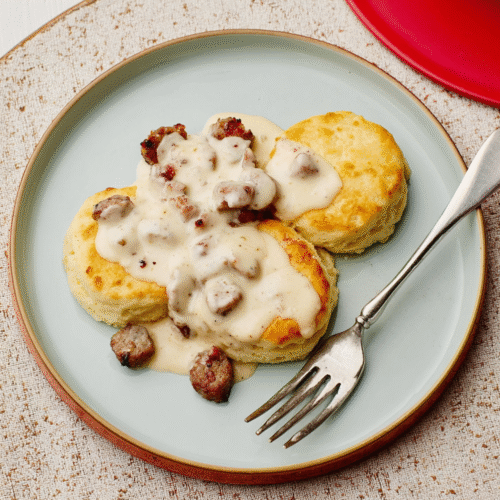 Buttermilk Biscuits With Sausage Gravy