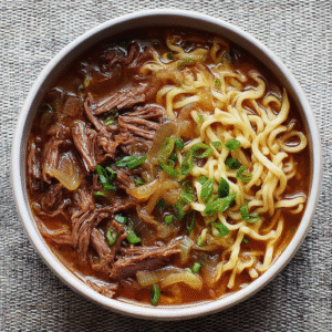 French Onion Beef Noodle Soup Recipe 1