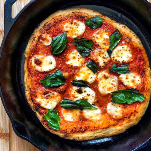 Cast Iron Margherita Pizza Recipe 1