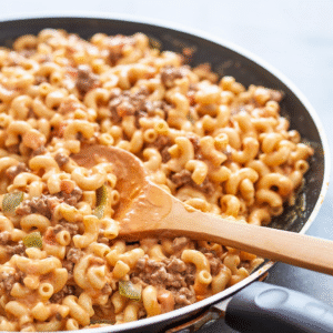 Creamy Macaroni And Beef Skillet
