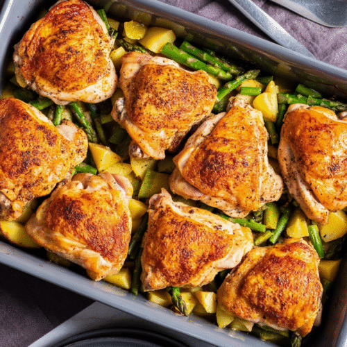 Roasted Chicken Thighs With Vegetables