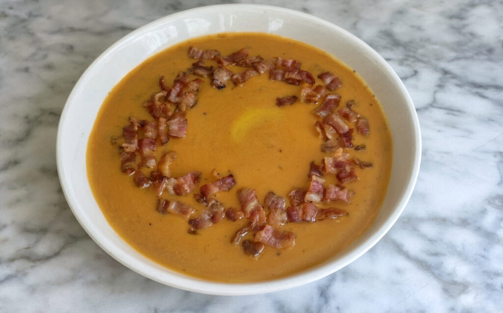 Roasted Red Pepper and Sweet Potato Soup