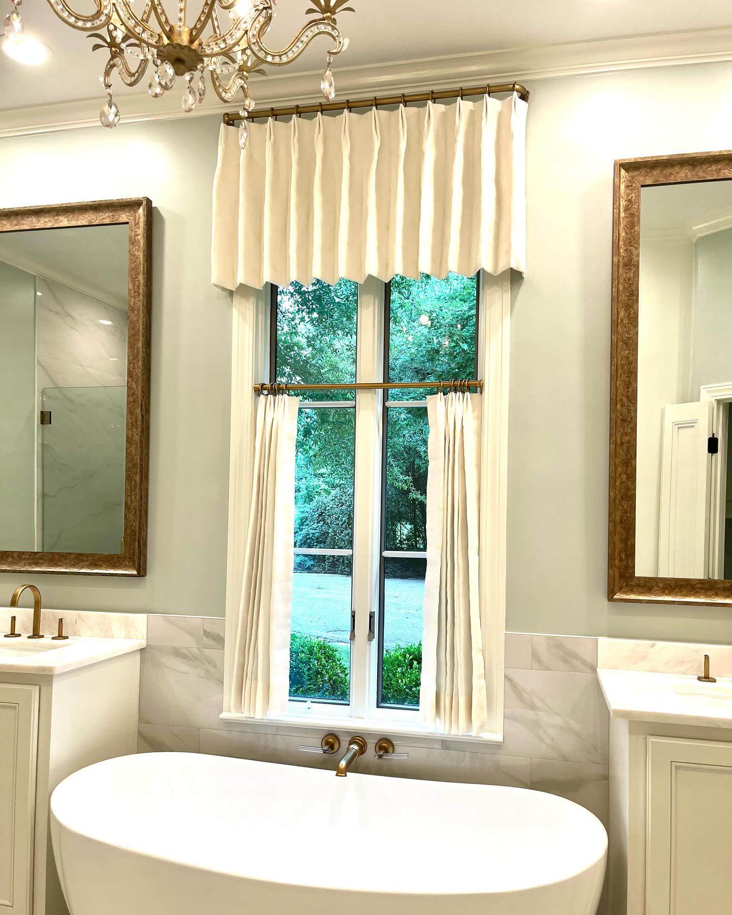 Pleated Valance Curtains Offer Soft Privacy From Above