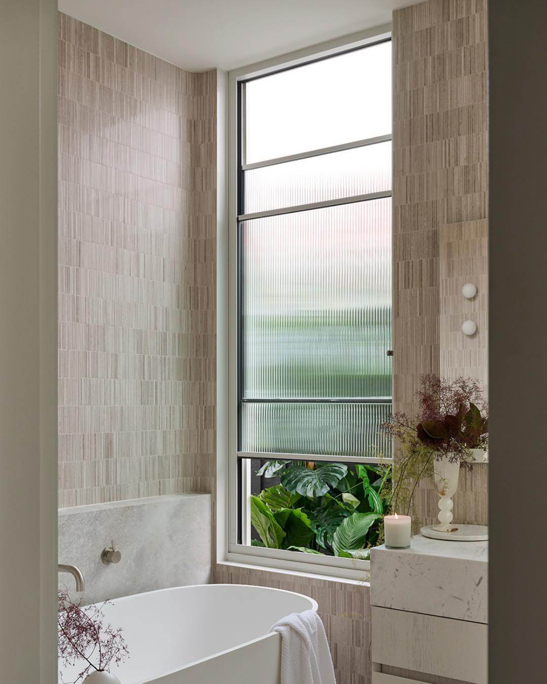 Fluted Privacy Glass Blocks Direct Views While Letting Light In