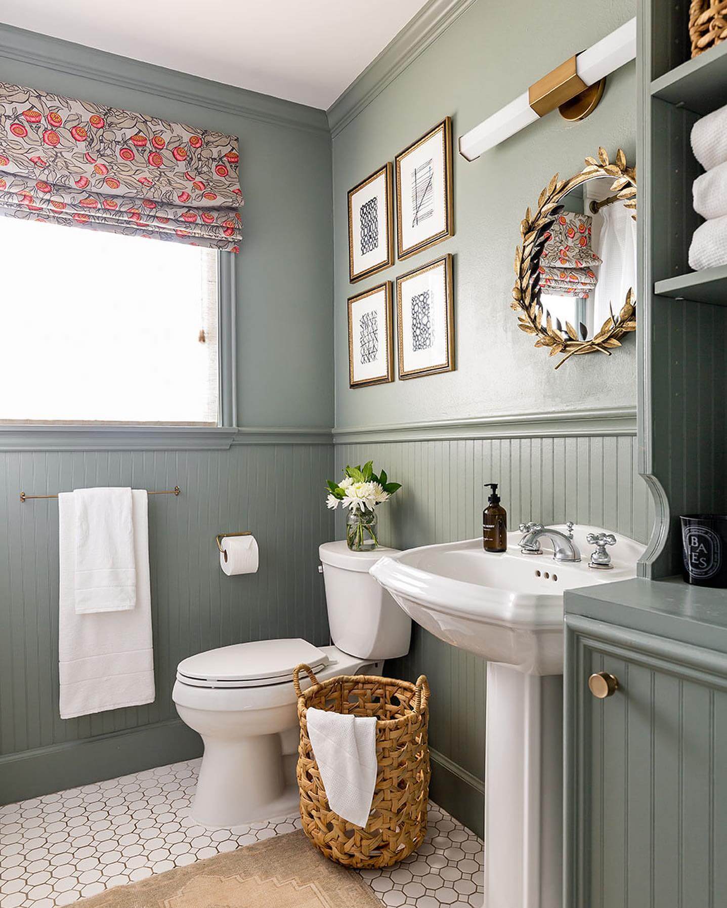 Frame Botanical Prints for Artful Interest Above the Toilet
