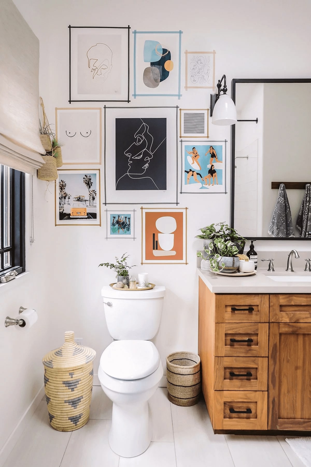 Gallery Wall Adds Abstract Art and Personality