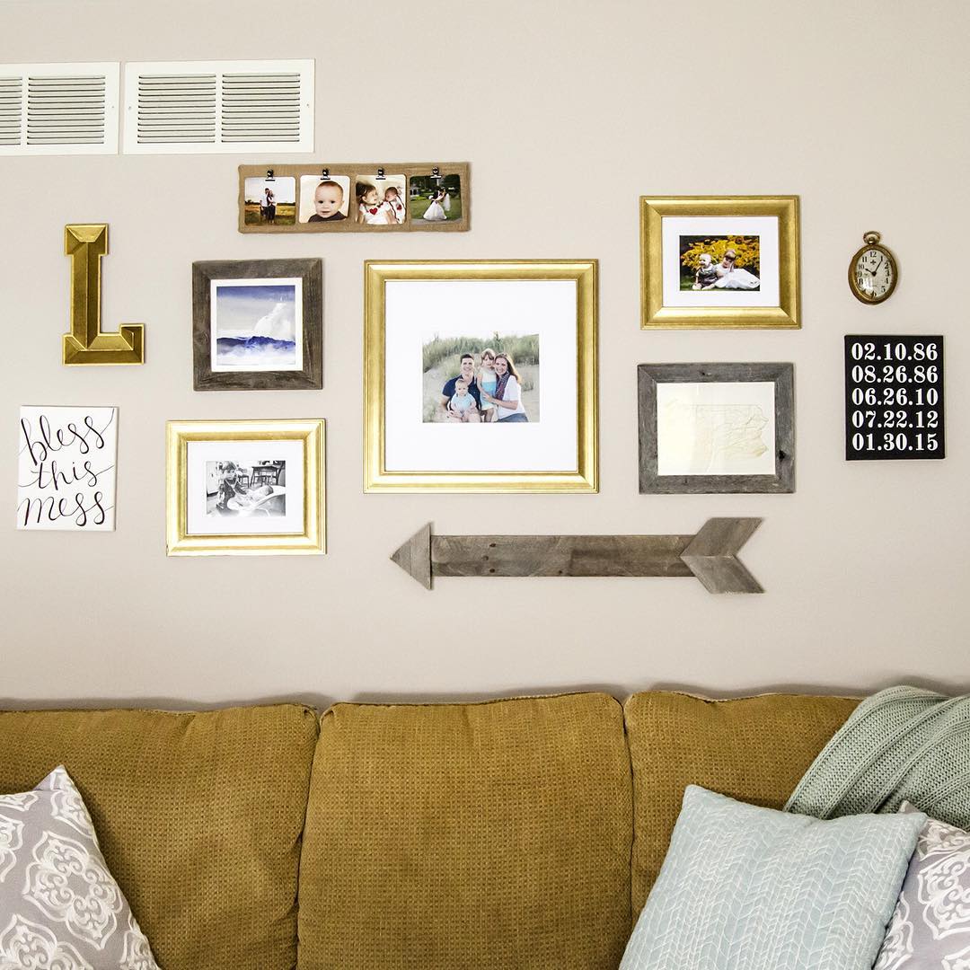 Group Varied Frames With a Rustic Arrow