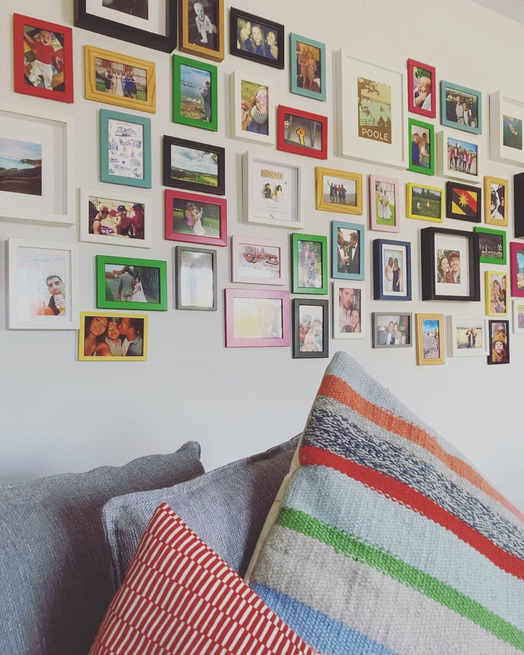 Grouped Colorful Frames Add Playful Energy to Your Gallery Wall