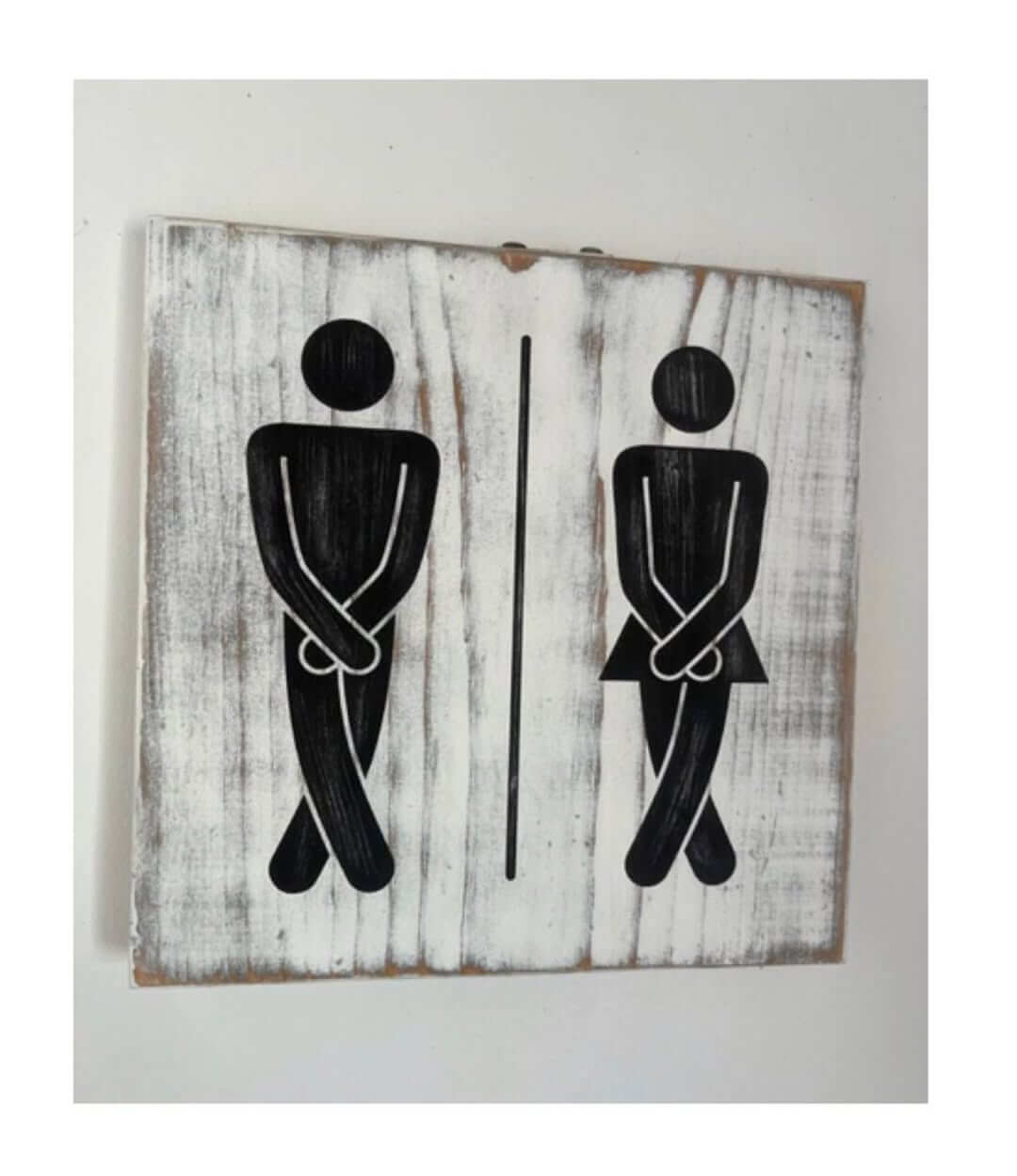 Rustic Sign with Classic Gender Icons