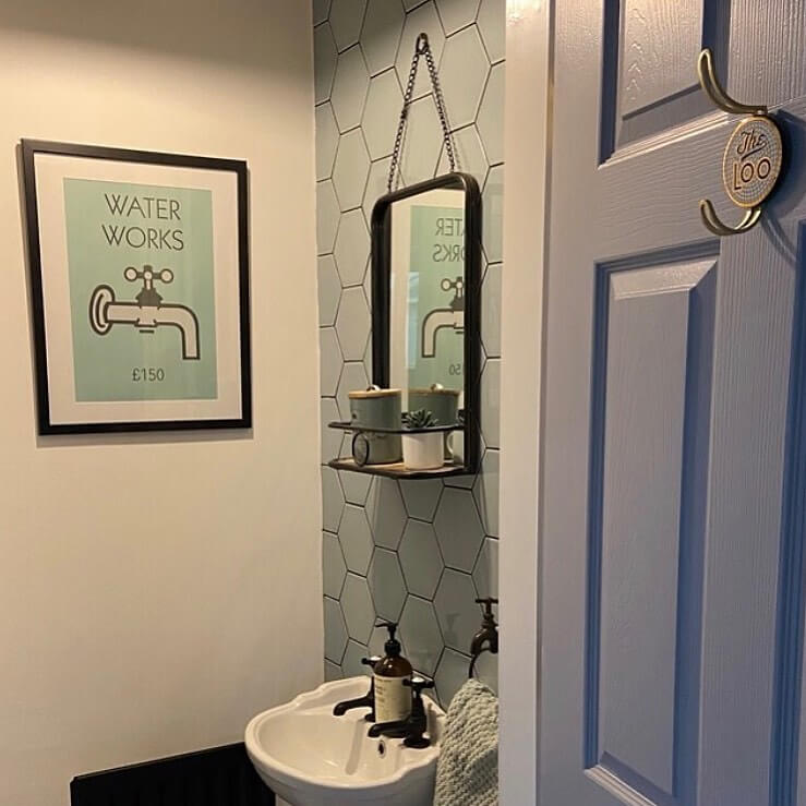 Vintage 'Water Works' Sign for Quirky Charm