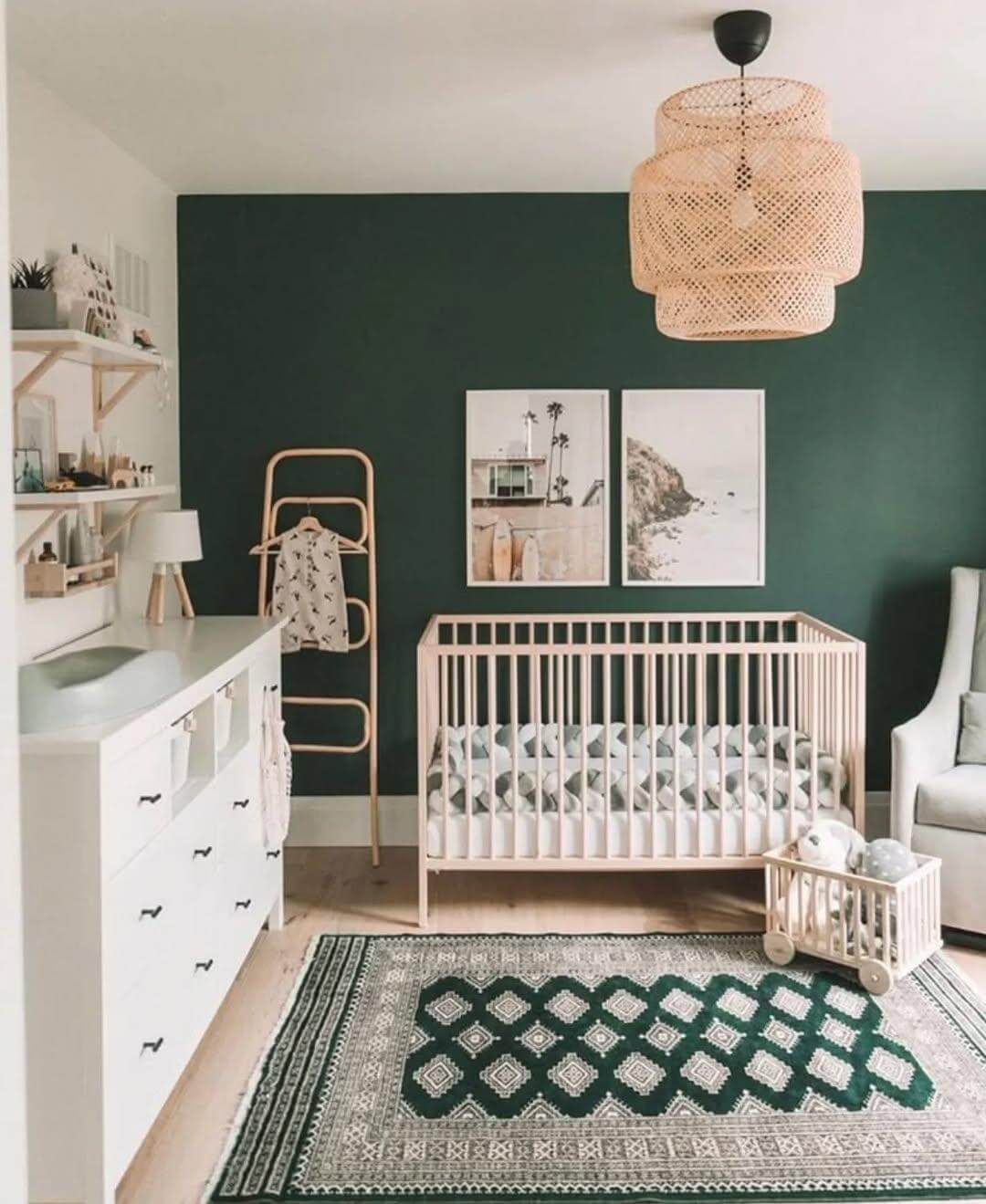 Choose Dark Green Walls for a Moody Backdrop