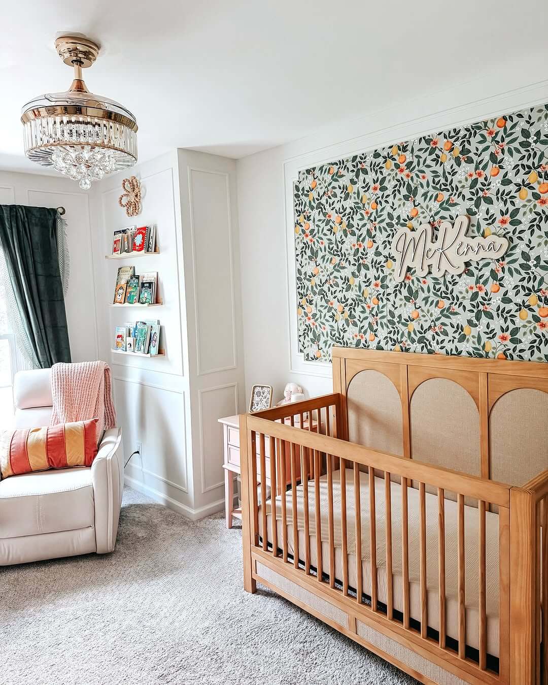 Brighten the Space with Citrus Grove Wallpaper