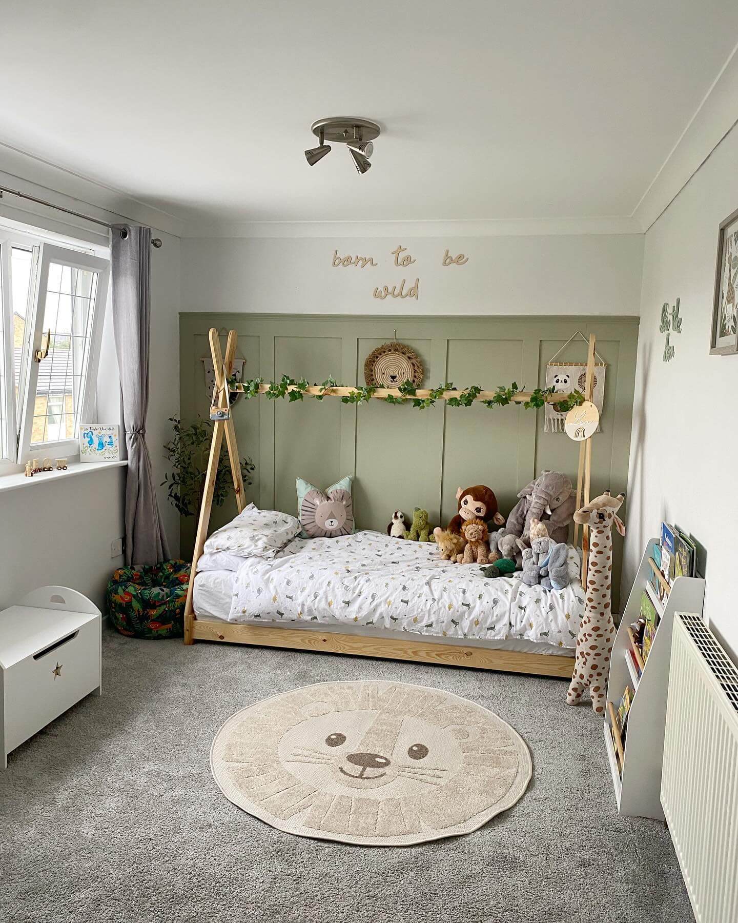 Wooden Teepee Bed Frame for a Playful Canopy