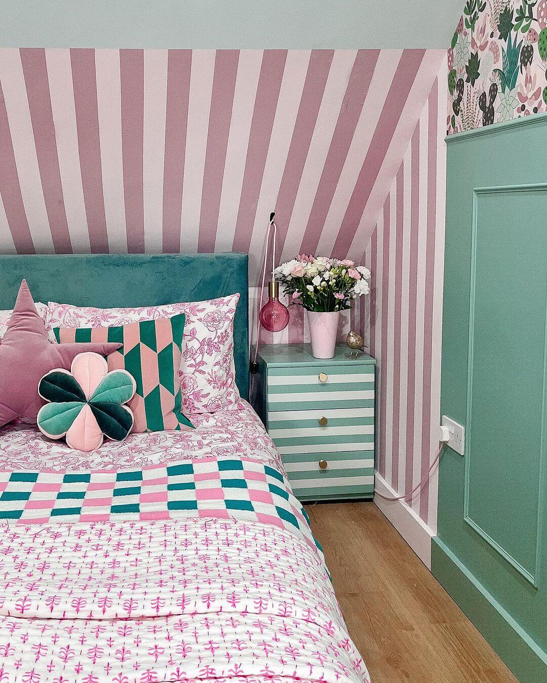 Striped Nightstand Brings Playful Pattern to Your Bedside