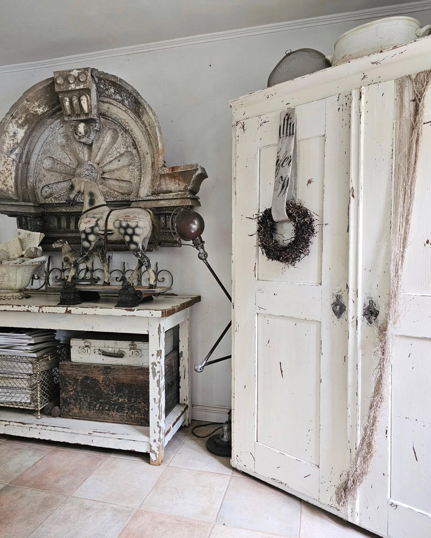 Ornate Architectural Salvage as a Dramatic Backdrop
