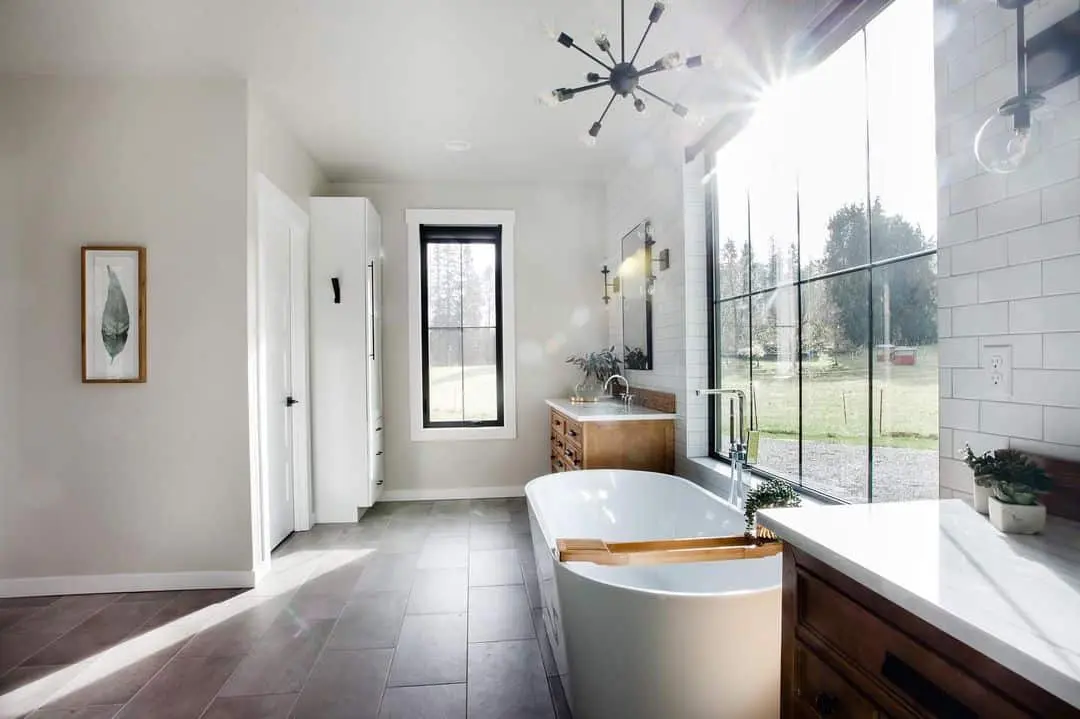 Tall White Baseboards Add Clean Lines to the Room