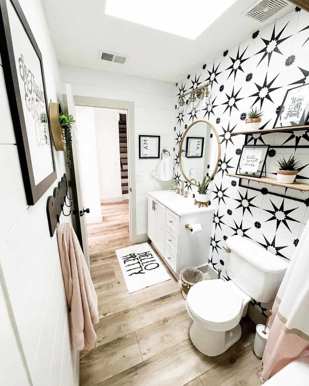Bold Starburst Tile Walls Create a Graphic Statement