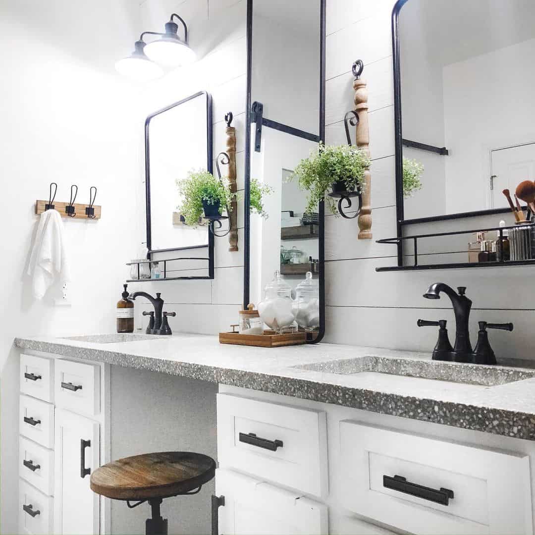 Adjustable Height Wooden Stool for Effortless Vanity Use