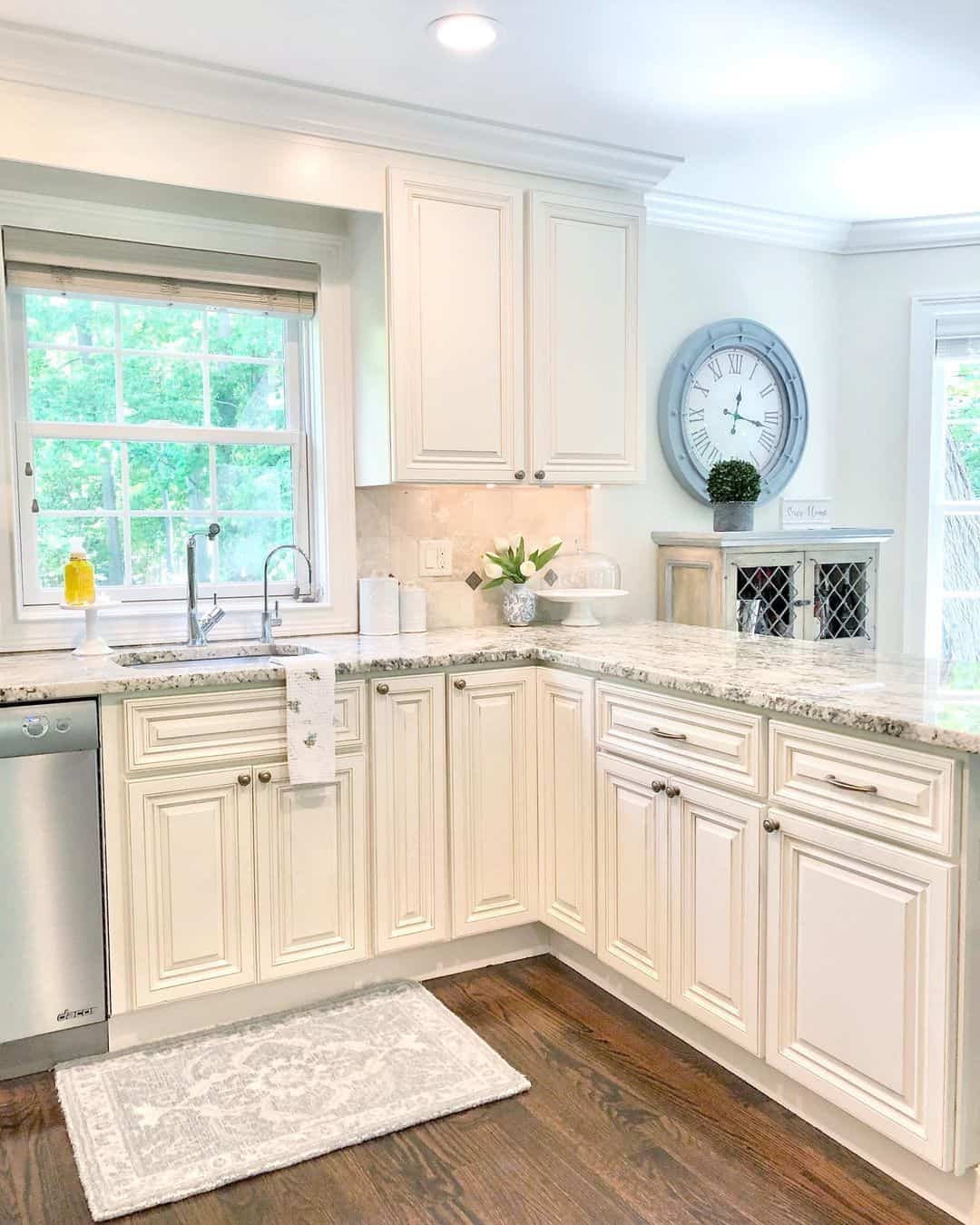 Beige Kitchen Cabinets With Subtle Raised Panel Detailing