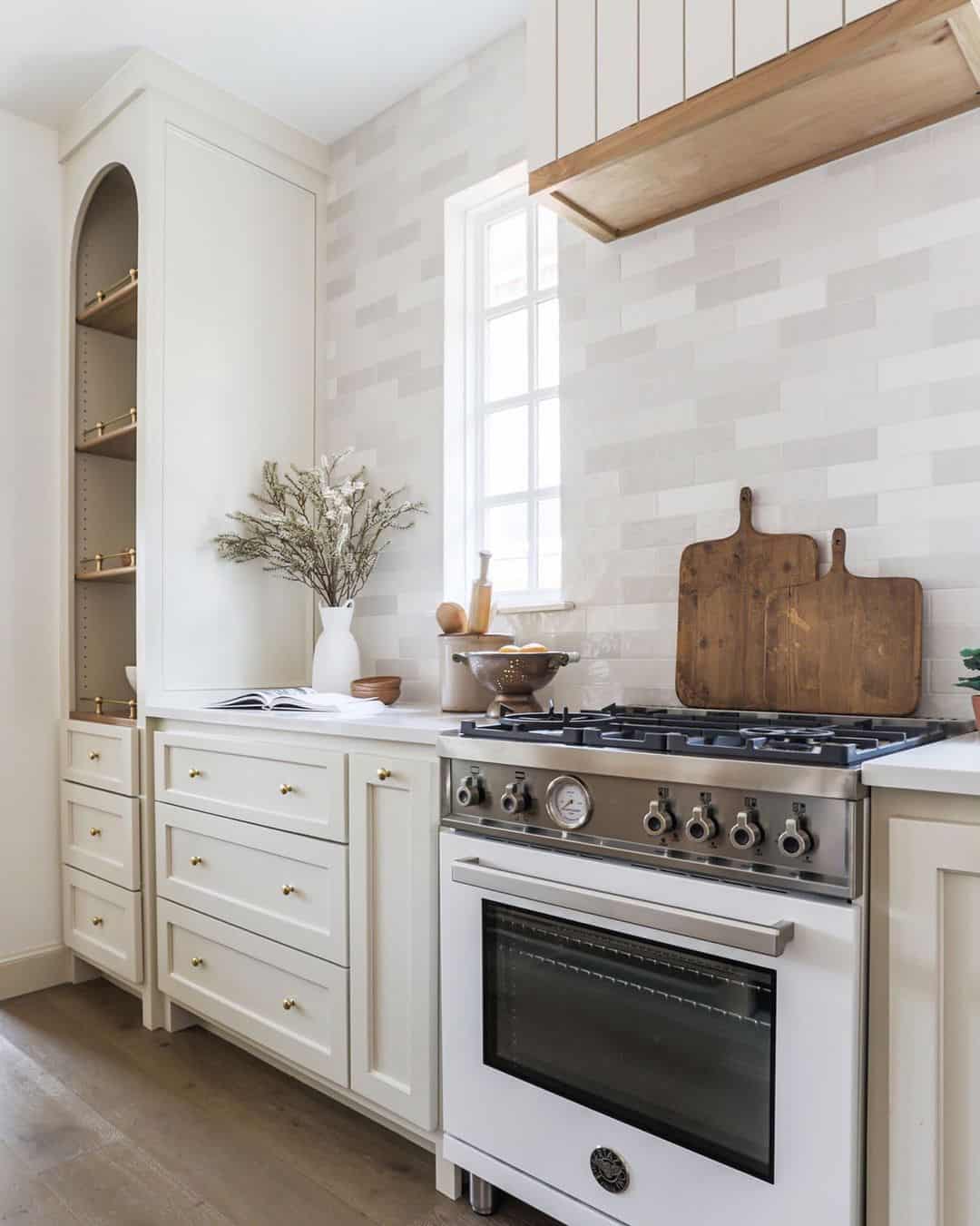 Arched Built-In Cabinetry Adds Architectural Interest