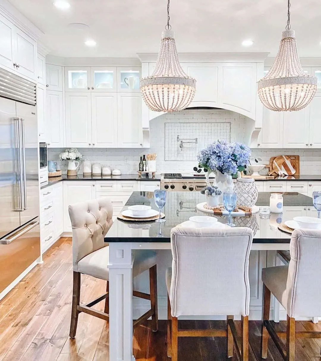 Classic White Subway Tile with Open Shelving