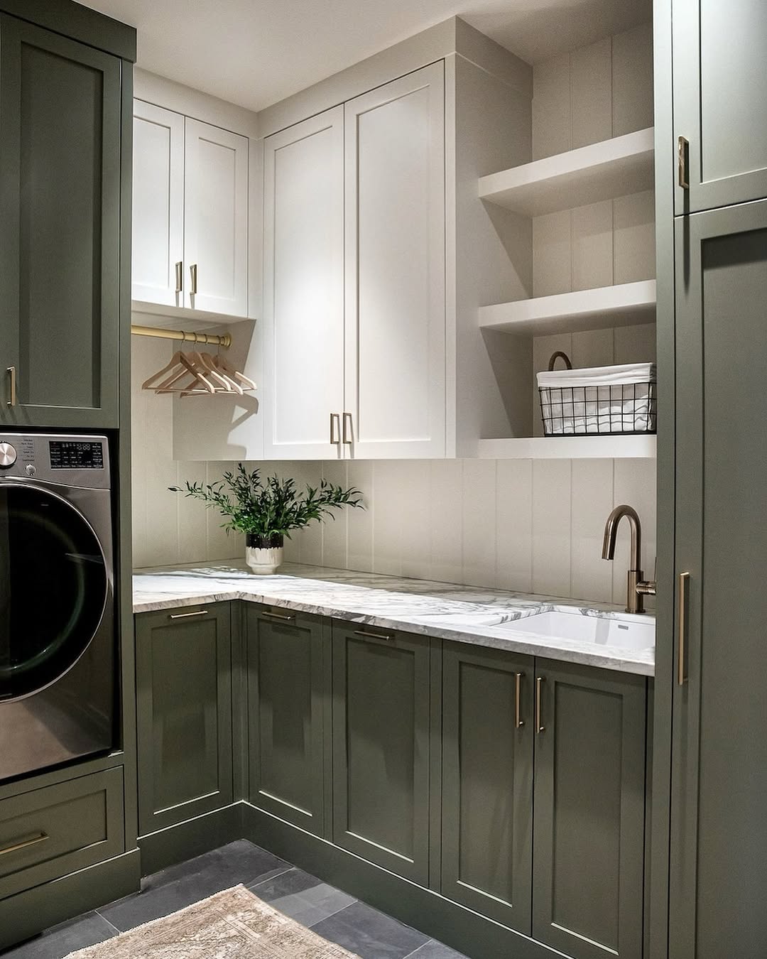 Brass Rod for Hanging Delicates Below Upper Cabinets