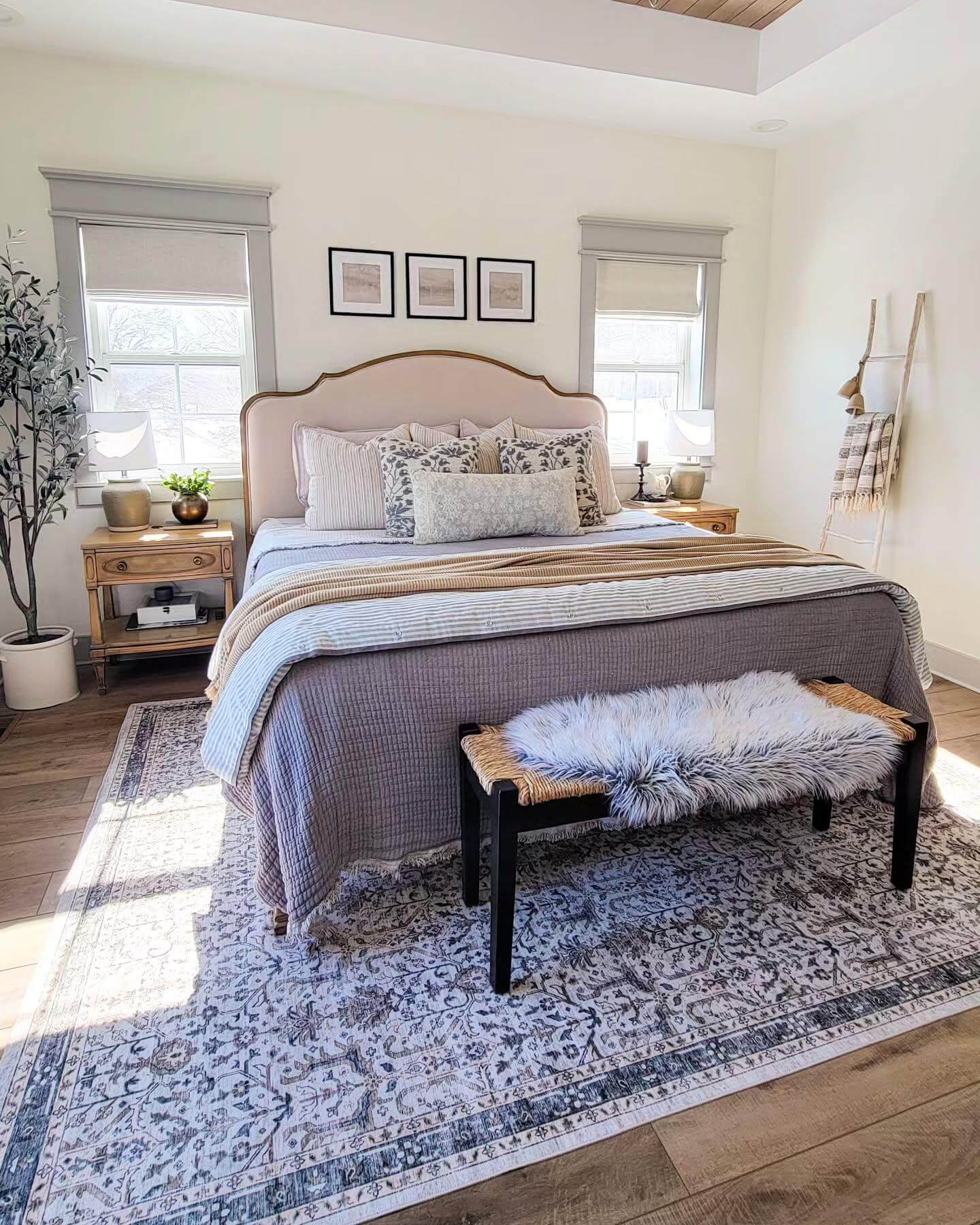 Ground Your Bed with an Ornate Oriental Rug