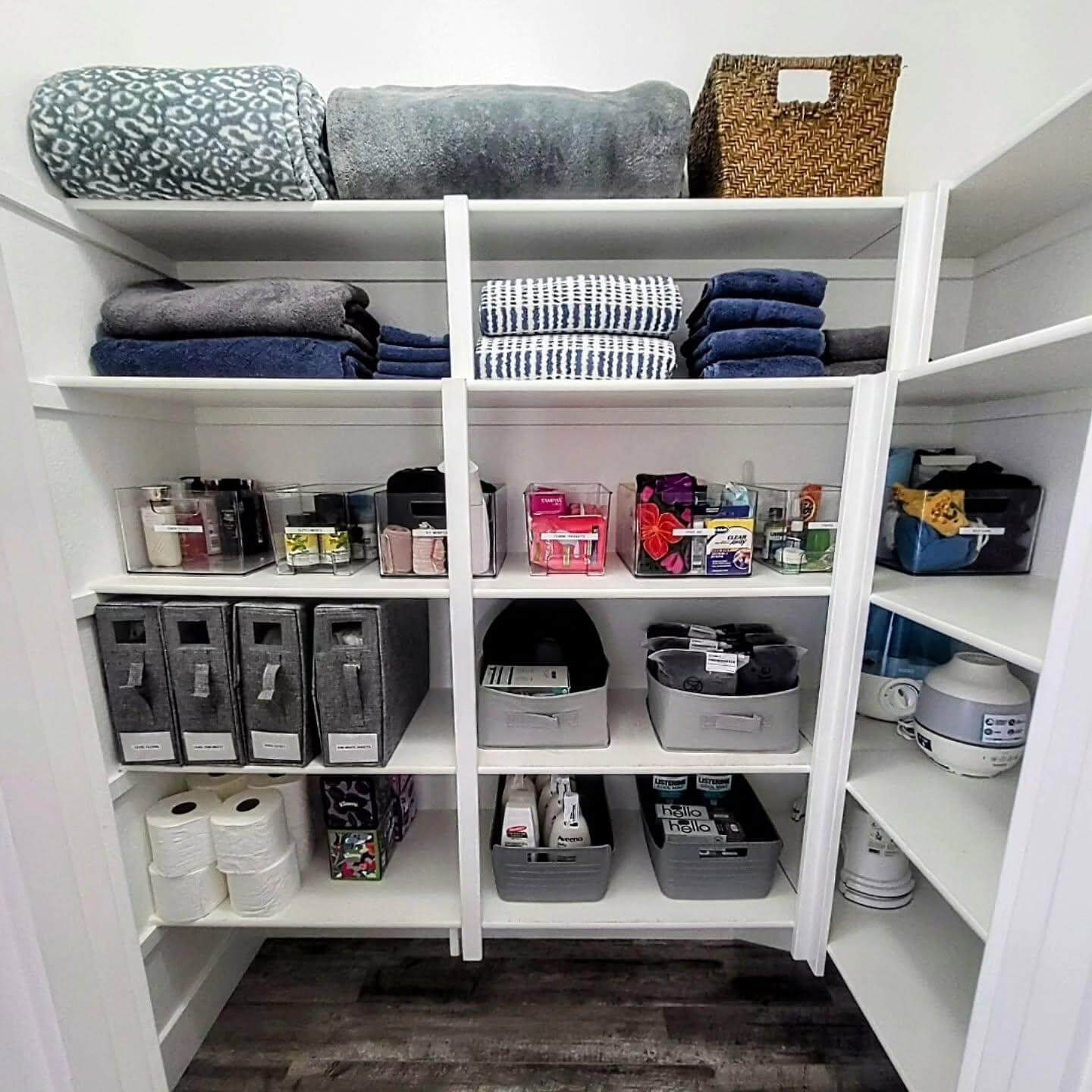 Contain Linens Neatly in Fabric Magazine Holders