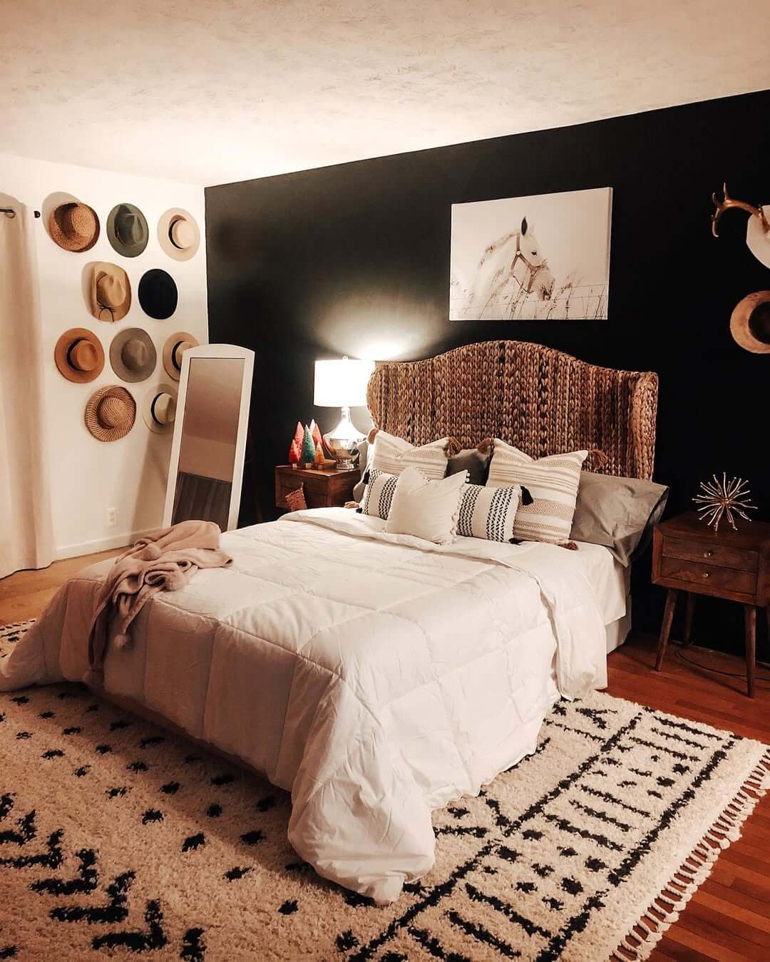 Gallery Wall of Hats Adds Eclectic Texture and Personality