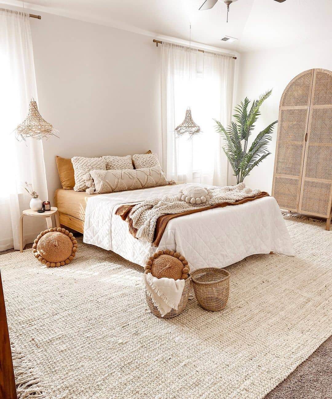 Section Your Space with an Arched Cane Room Divider