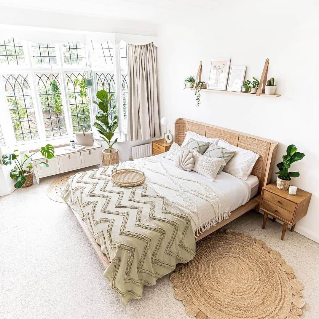 Woven Bedside Tables for Warm, Organic Storage