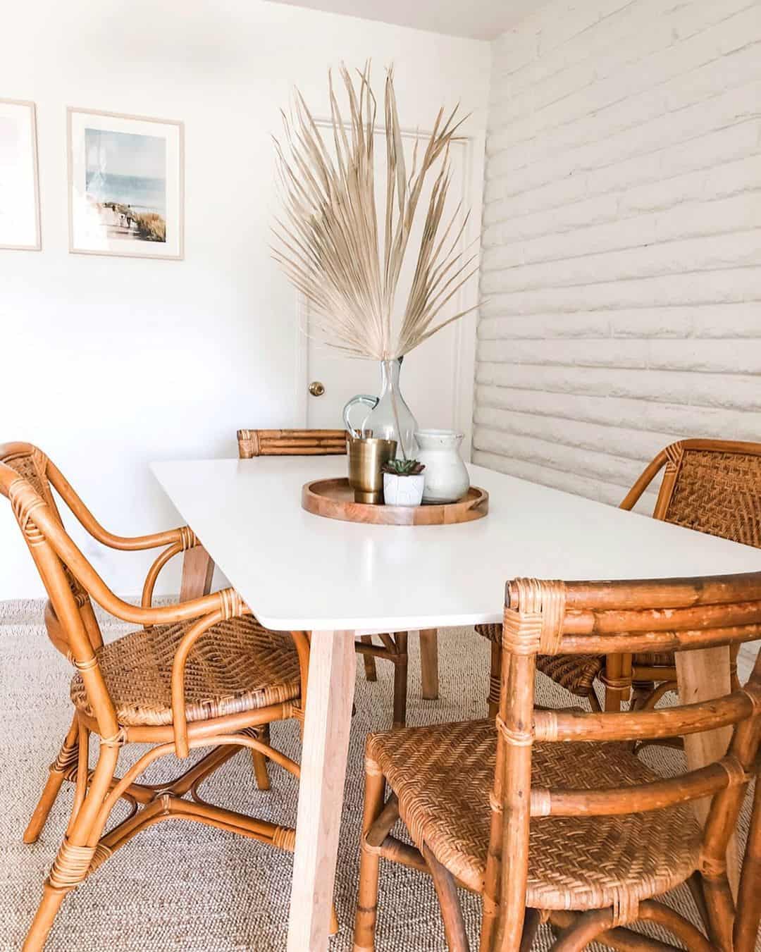 Dried Palm Frond Creates a Natural Centerpiece