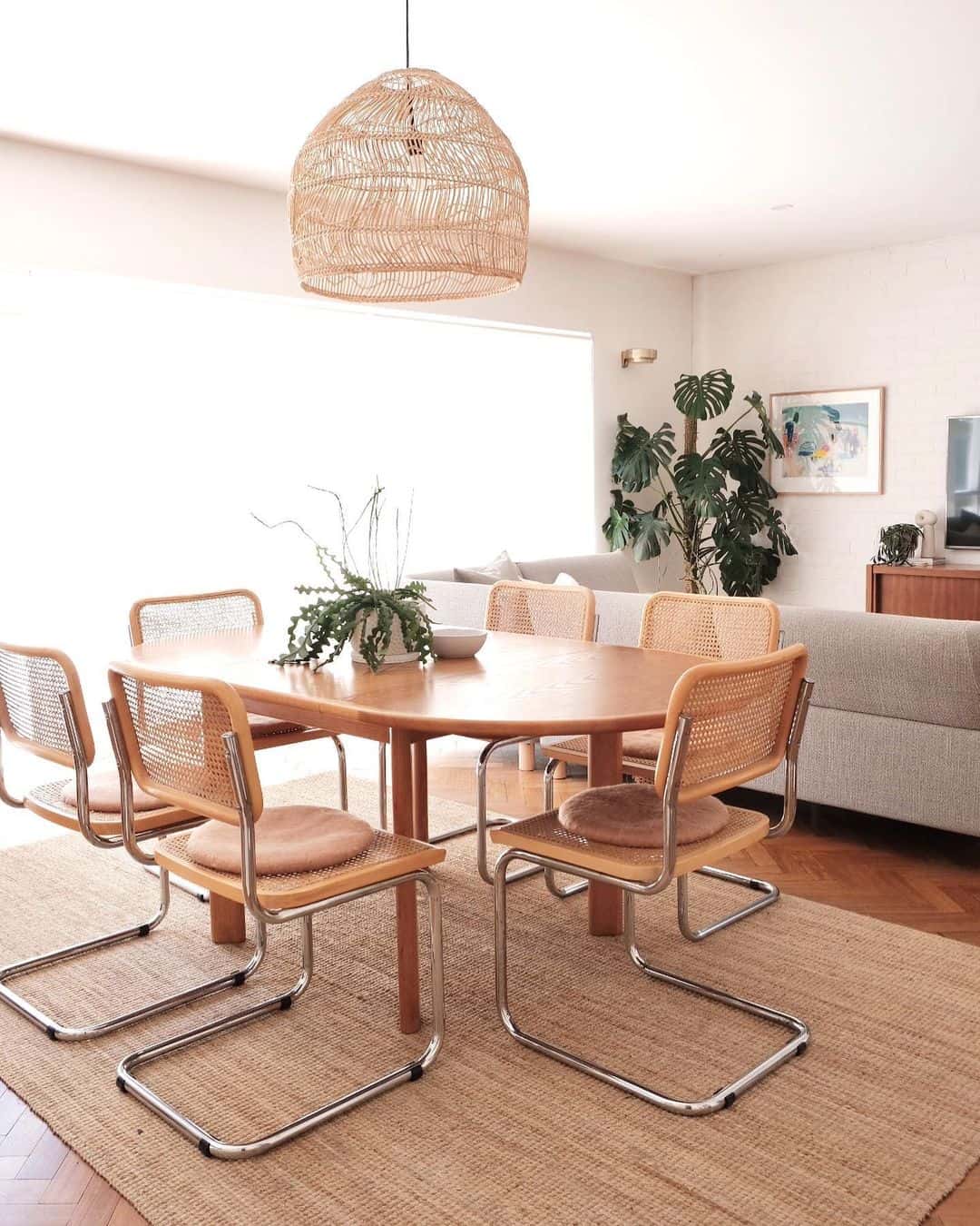 Choose Cane-Back Chairs for Airy Texture