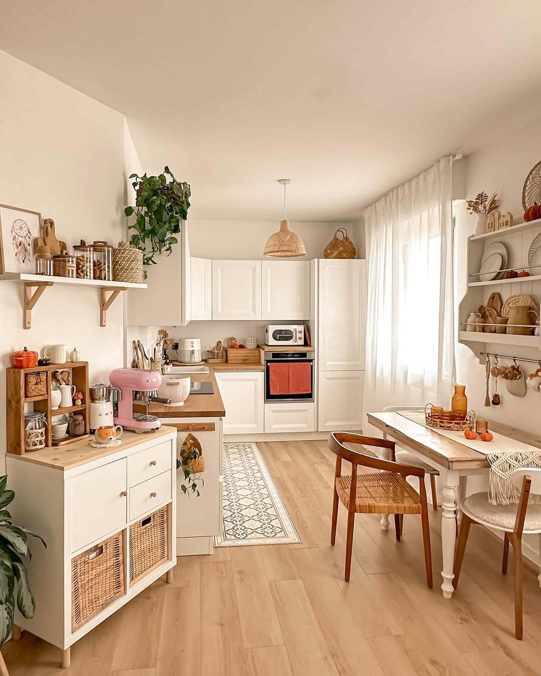 Wooden Cubby Shelf Unit Adds Rustic Charm to Countertop