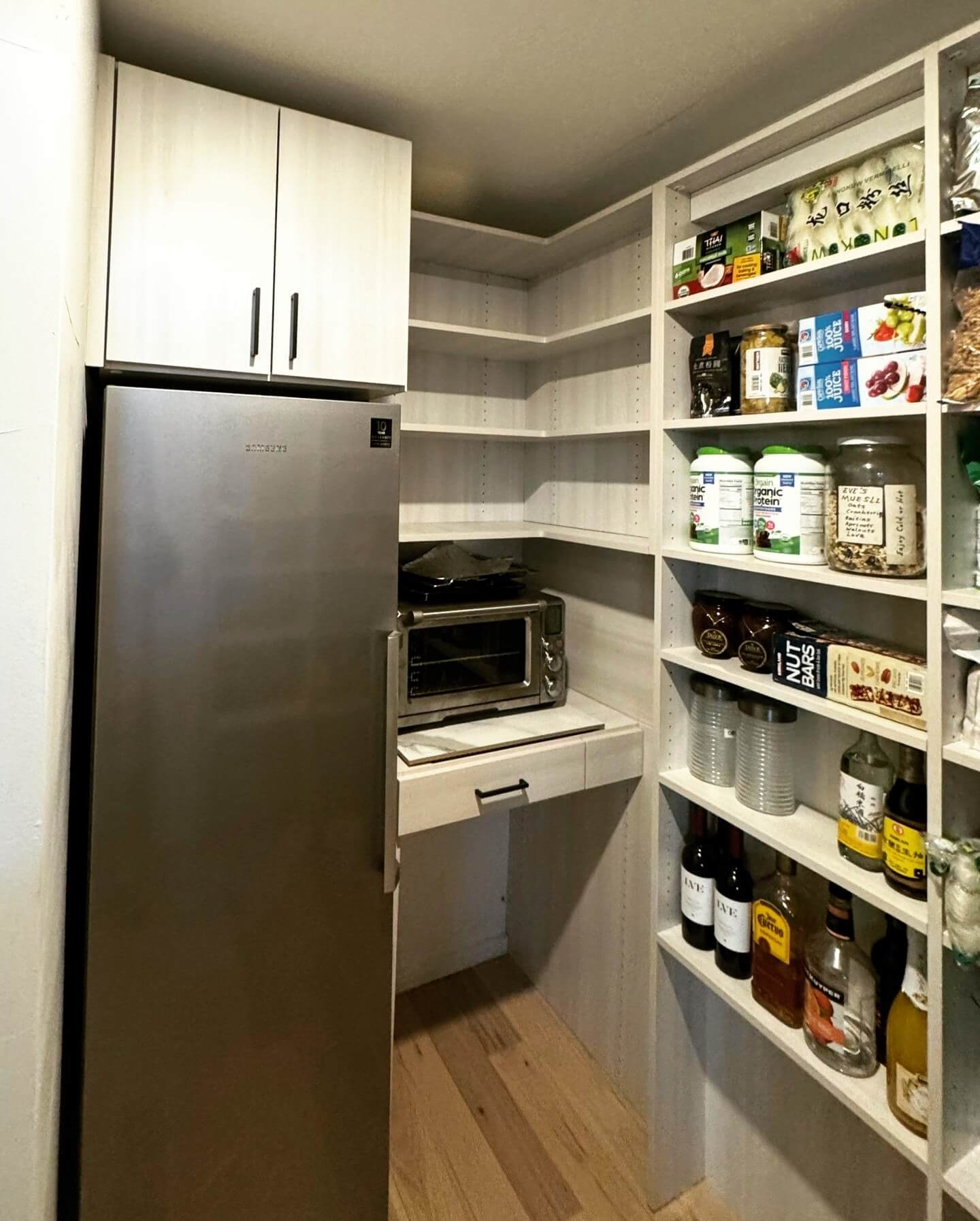 Built-in Countertop With Drawer To Maximize Pantry Work Space