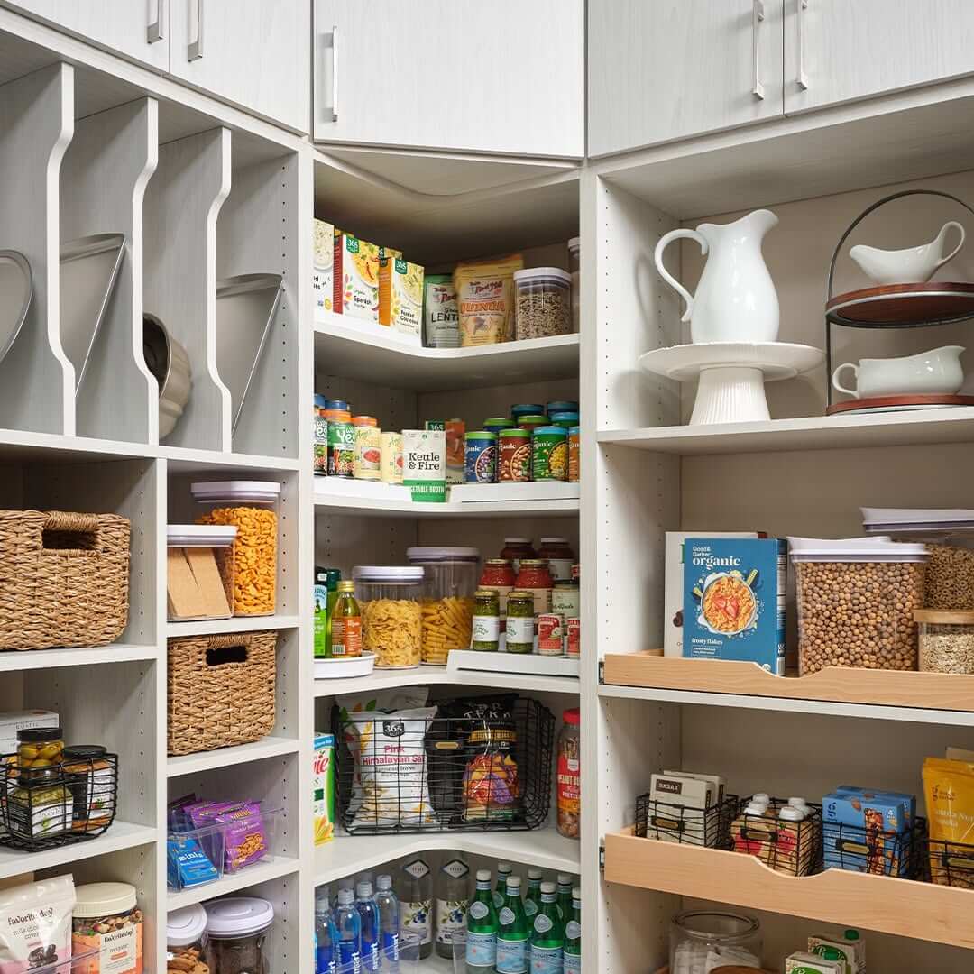 Pull-Out Shelves Keep Canned Goods Within Easy Reach