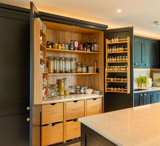 Label Wooden Drawers for Specific Pantry Contents