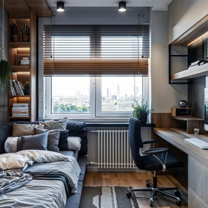 Frame Your Bed With Built-In Shelving Units