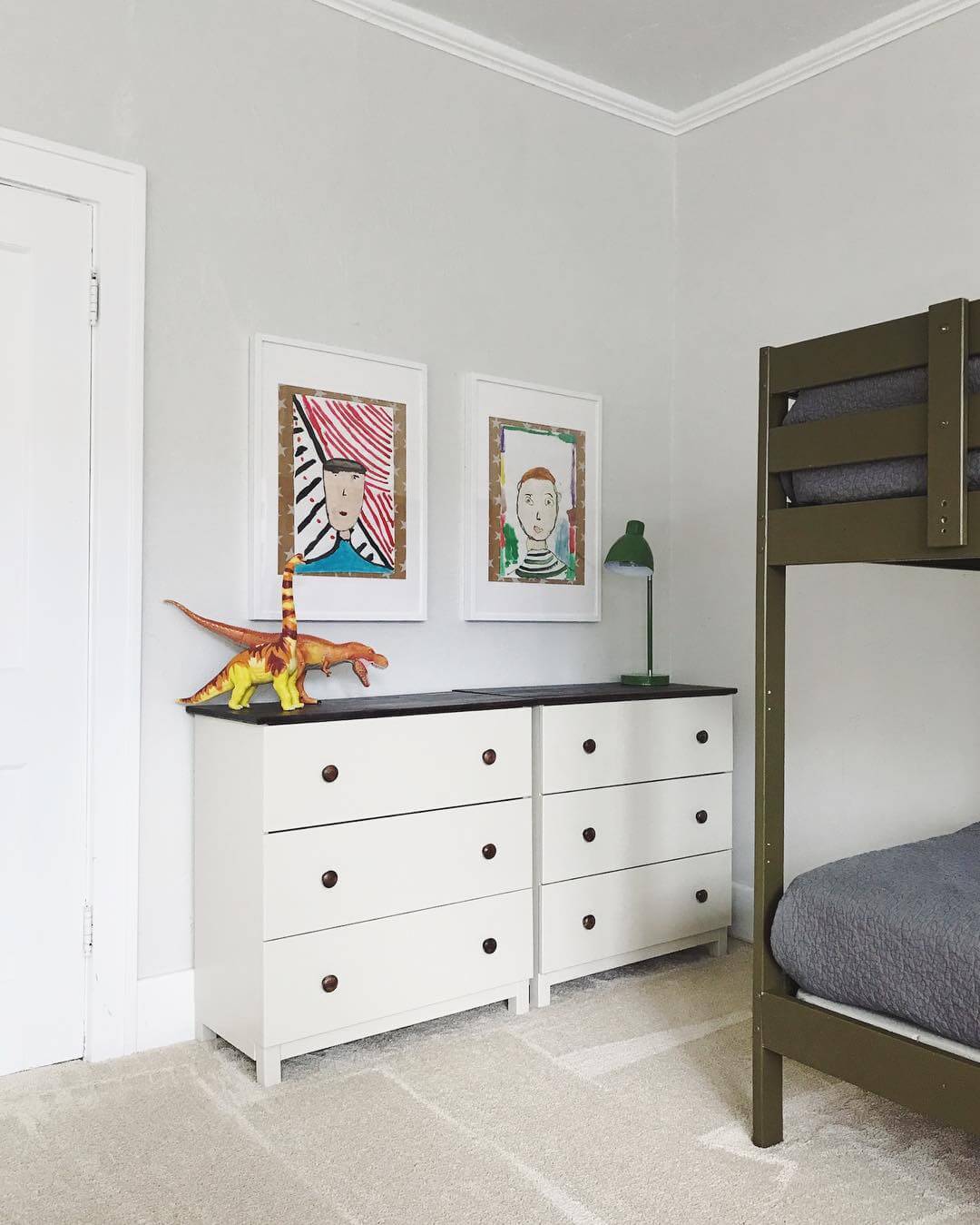 Framed Children's Artwork Adds Personal Style to Walls