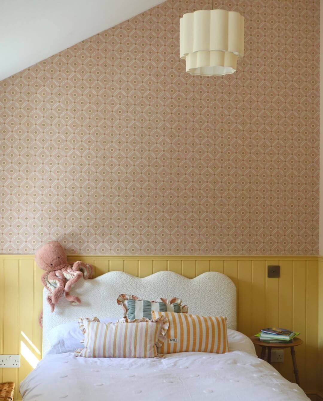 Soften the Bed Area with a Scalloped Headboard