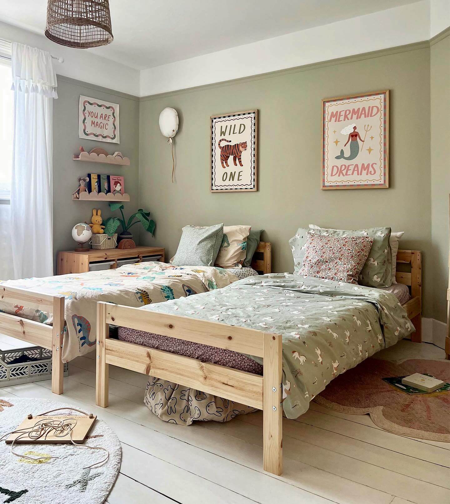 Cloud-shaped shelves add whimsical display space