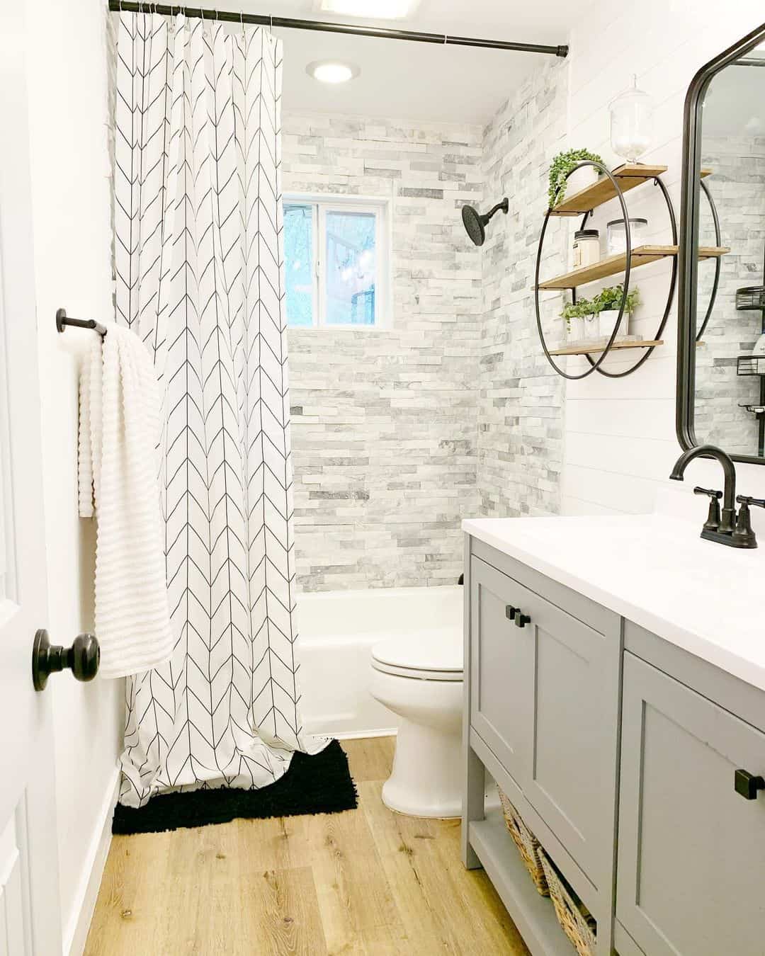 Stacked Stone Tile for Textured Dimension in Your Shower
