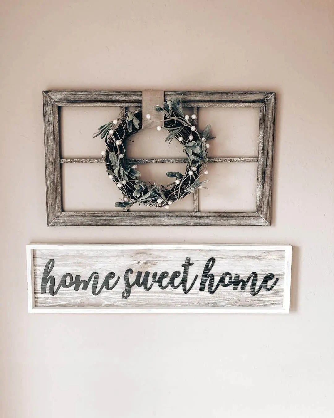 Frame a Wreath in a Distressed Window