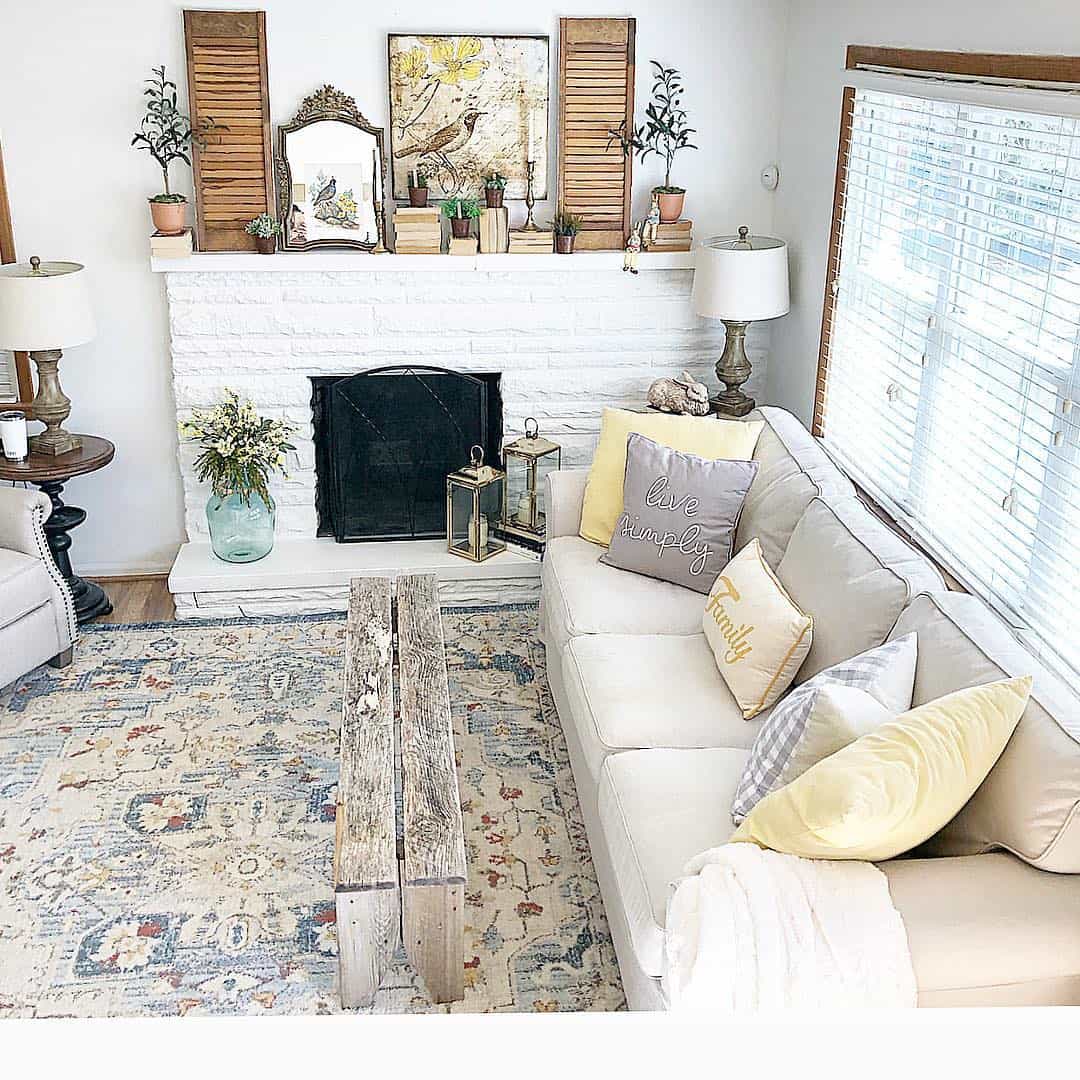 Layer Mirrors and Books to Frame Mantel Art