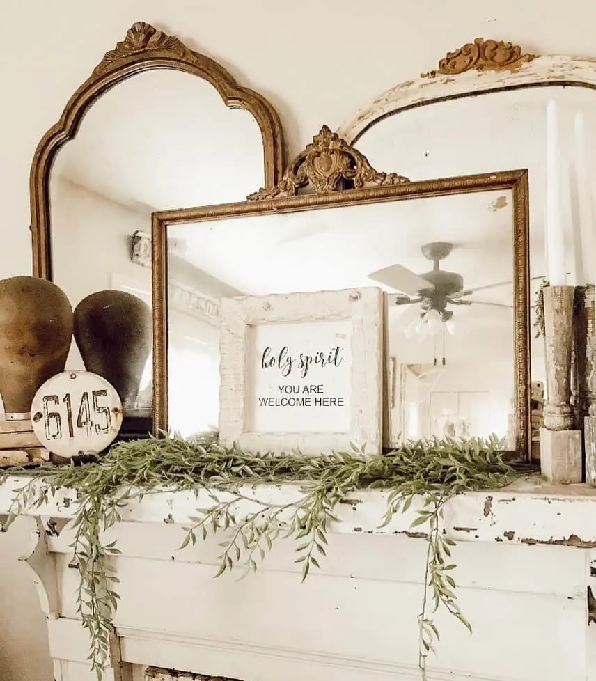 Layer Ornate Mirrors to Frame a Welcoming Mantel Display