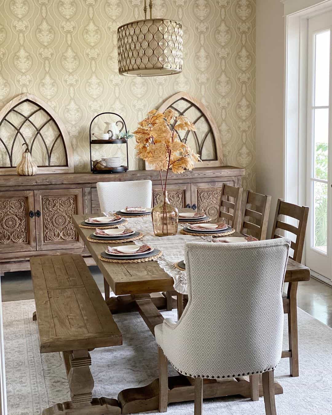 Frame a Sideboard with Arched Window Elements