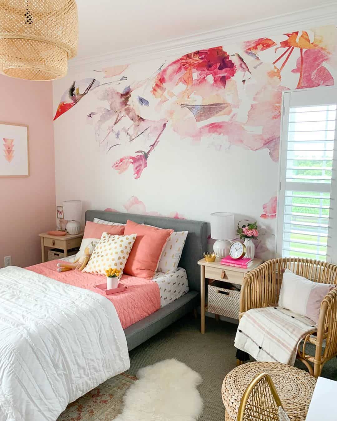 Adorn Walls with an Oversized Floral Mural