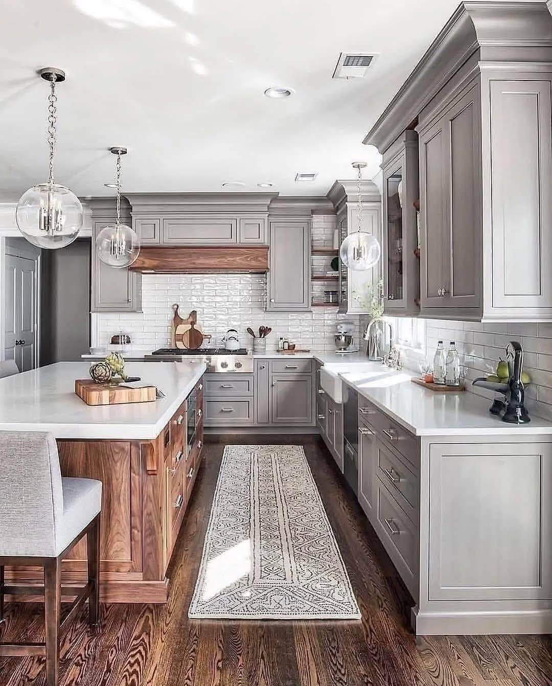 Two-Tone Island and Perimeter Cabinetry