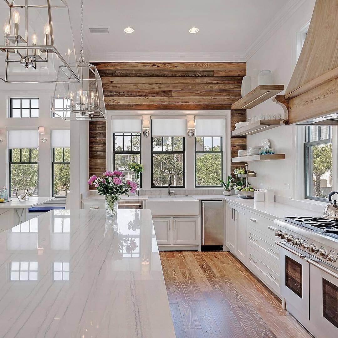 Warm Wood Planked Wall Adds Rustic Texture