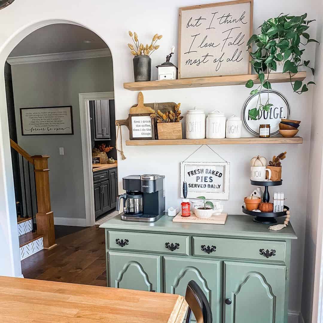 Frame a Coffee Bar Vignette with Farmhouse Signage